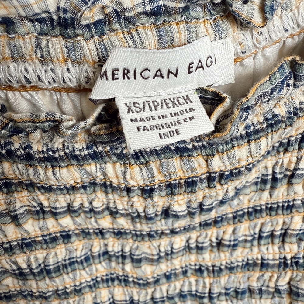 American Eagle Checkered Gingham Square Neck Dress - image 3